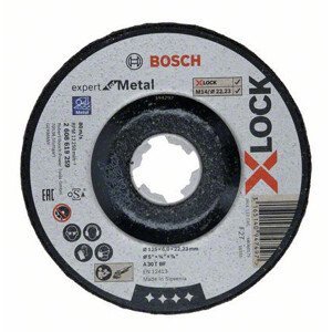 BOSCH brusný kotouč 125x6x22,23mm X-LOCK, Expert for Metal, 2608619259