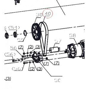 HECHT 211700040 drážkový řemen PJ711/280J pro míchačku 2117