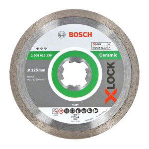 BOSCH diamantový řezný kotouč na keramiku 125mm X-LOCK, standard for Ceramic, 2608615138