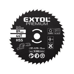 EXTOL PREMIUM 8893022E kotouč pilový HSS 89x1x10mm, 44T