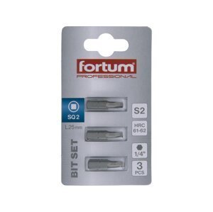 FORTUM-KITO 4741602 bit čtyřhran UNIQUADREX 2x25mm S2 - 3ks