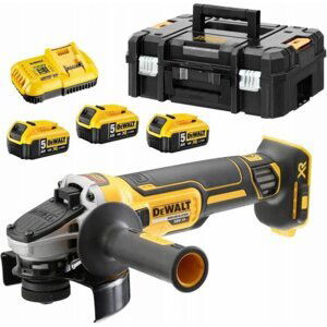 DeWALT DCG405P3 bezuhlíková aku úhlová bruska 125mm 18V