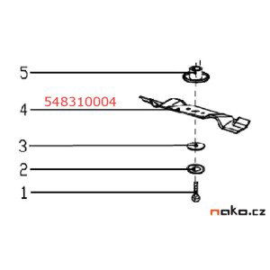 HECHT 548310004 žací nůž pro 548 SW od r. 2020