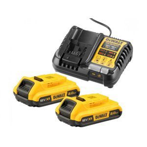 DeWALT DCB1104D2-QW nabíječka + 2x akumulátor 18V 2,0Ah XR Li-Ion ORIGINÁL