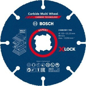 BOSCH řezný kotouč 125x22,23mm X-LOCK EXPERT Carbide Multi Wheel 2608901193