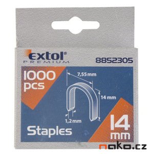 EXTOL PREMIUM spony oblé 7,55x0,52x1,2mm, 1000ks 8852305