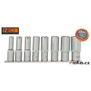 NEO TOOLS sada prodloužených hlavic 1/2" Spline 08-650, 8ks