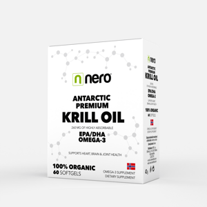 Nero ANTARCTIC PREMIUM KRILL OIL / OMEGA 3 / 1180 mg, 60 tablet / na 2 měsíce 8594179510641