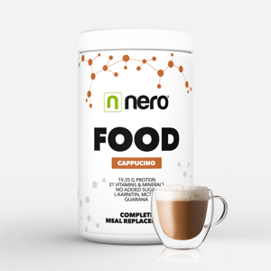 Funkční zdravá strava Nero FOOD Cappuccino, 600g, 20 porcí 8594179510177