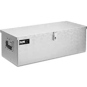 Hliníkový kufr na nářadí rýhovaný plech 76,5 x 33,5 x 24 cm 48 l - Hliníkové kufříky na nářadí MSW