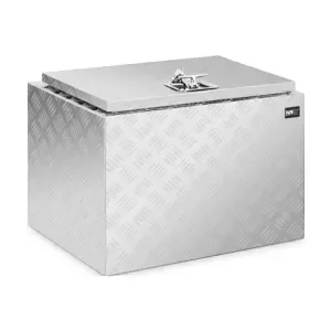 Hliníkový box rýhovaný plech 45 x 60 x 45 cm 120 L uzamykatelný - Hliníkové kufříky na nářadí MSW