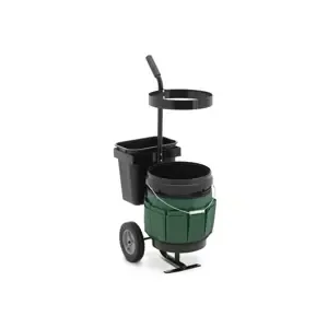Zahradní vozík s držákem na nářadí, 18 přihrádkami a 2 kbelíky 40 kg - Zahradní vozíky hillvert