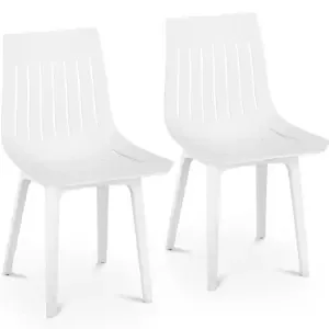 Židle 2dílná sada až 150 kg sedák 47 x 42 cm bílá - Konferenční židle Fromm & Starck