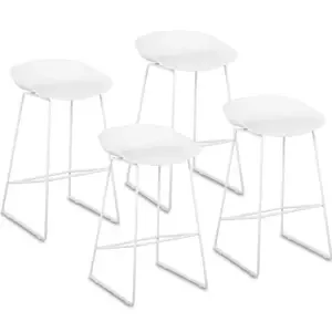 Barová stolička 4dílná sada až 150 kg sedák 38 x 36 cm bílá - Konferenční židle Fromm & Starck