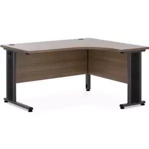 Rohový psací stůl 140 x 120 cm hnědá - Psací stoly Fromm & Starck