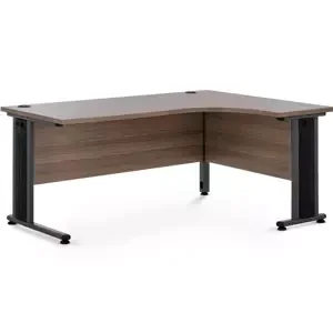 Rohový psací stůl 160 x 120 cm hnědá - Psací stoly Fromm & Starck