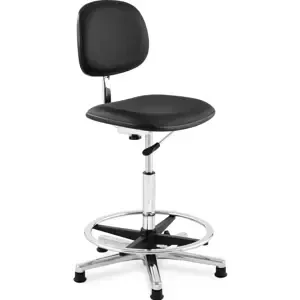 Kosmetická židle 120 kg Black nožní kroužek výška nastavitelná v rozmezí 530 800 mm - Pracovní židle Fromm & Starck