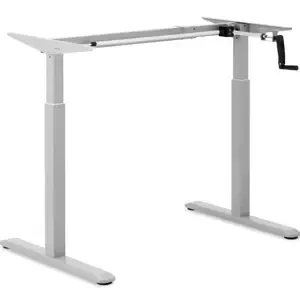 Výškově nastavitelný rám stolu manuální 70 kg šedý - Psací stoly Fromm & Starck