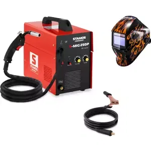 Svařovací set MIG/MAG svářečka 250 A 230 V přenosná + Svářecí helma Firestarter 500 ADVANCED SERIES - Svářecí sady Stamos Germany