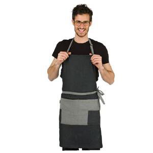 Lacla Gown Mod. 31603125 Black-Grey Apron - černo-šedá barber zástěra