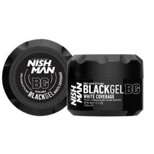 Nishman Black Gel (White Coverage) - černý gel na vlasy, 300 ml