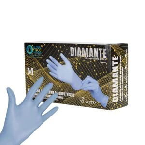 DIAMANTE Disposable Nitrile Gloves - bezpudrové nitrilové rukavice, 100 ks L - Large - modré
