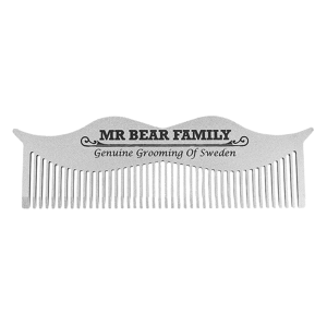 ​Mr. Bear Family Moustache Comb - ocelový hřeben na vousy