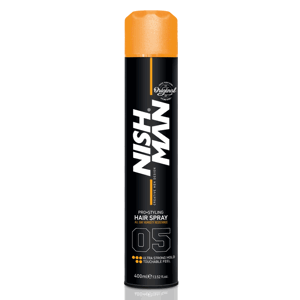 Nishman Hair Styling 05 Ultra Strong Hold Spray - lak na vlasy, 400 ml