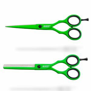 Kiepe Neon Scissor Set - set nůžek na stříhání 5.5" a efilačních nůžek, 5,5" 2480.3 (5.5") Green Tea - zelené