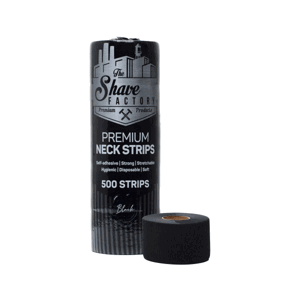 The Shave Factory Premium Neck Strips - černé ochranné papírky kolem krku při stříhání, 5x100 ks