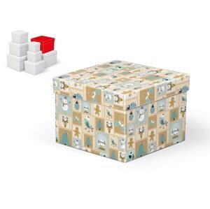 MFP 5370698 Krabice dárková vánoční C-V001-F 18x18x13cm