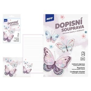 MFP 5550336 Dopisní papír barevný LUX 5+10 (Motýlci)