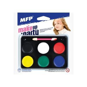 MFP 6300361 Barvy na obličej se štětečkem - 6 ks barev