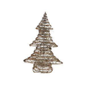 MFP 8885937 Stromeček ratan zlatý vánoční 43cm R3837