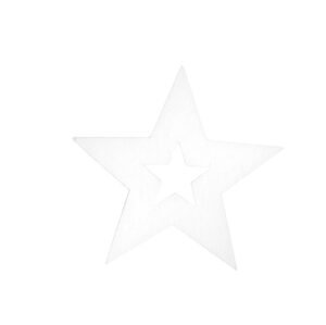 MFP 8886414 Dekorace hvězdy 12ks bílé dřevo 4cm