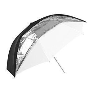 GODOX odrazný deštník 2v1 stříbrný/bílý 102 cm UB-006