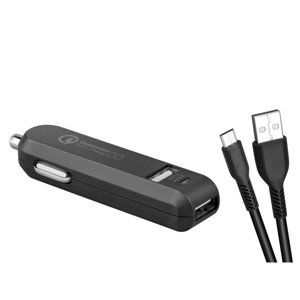 AVACOM CarMAX 2 nabíječka do auta 2 x Qualcomm Quick Charger USB-C černá