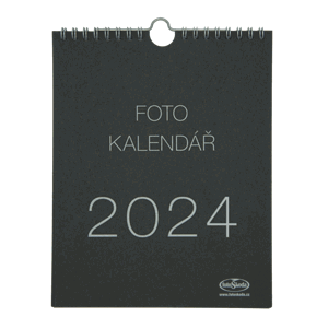 Kalendář na vlastní foto NÁSTĚNNÝ MALÝ 2025 černý