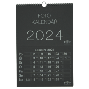 Kalendář na vlastní foto NÁSTĚNNÝ VELKÝ 2025 černý