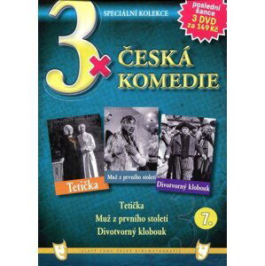 3xČeská komedie 7 (Tetička / Muž z prvního století / Divotvorný klobouk) - 3DVD