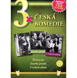 3xČeská komedie 9 (Život je pes / Zaostřit prosím! / Z českých mlýnů) - 3DVD