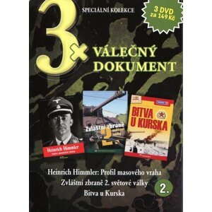 3xVálečný dokument 2 (Heinrich Himmler,Zvláštní zbraně 2. světové války,Bitva u Kurska) kolekce 3DVD