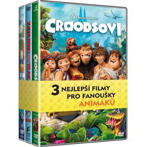 Kolekce Animované filmy (Croodsovi, Zataženo občas trakaře, Rio 2) - 3 DVD