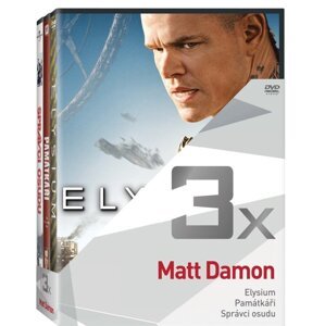 3x Matt Damon (Elysium, Památkáři, Správci osudu) - kolekce (3 DVD)