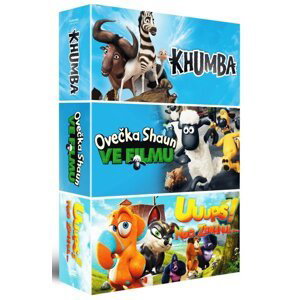Animáky kolekce 2: Ovečka Shaun / Khumba / Uuups! Noe zdrhnul (3 DVD)