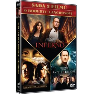 Dan Brown - kolekce (Šifra mistra Leonarda, Andělé a démoni, Inferno) (3 DVD)