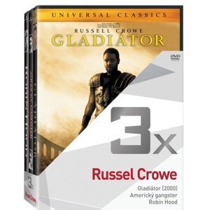 3x Russel Crowe - kolekce (Gladiátor, Americký gangster, Robin Hood) (3 DVD)