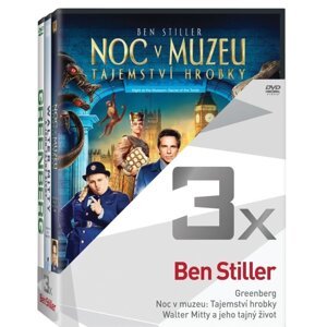 3x Ben Stiller - kolekce (Greenberg, Noc v muzeu 3, Walter Mitty) (3 DVD)