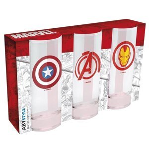 Sklenice Marvel set 3ks