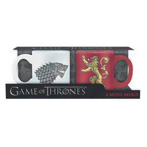 Hrnečky Hra o trůny 110ml set 2ks Stark & Lannister